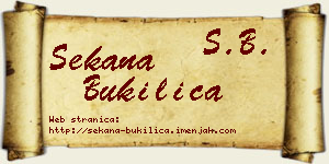 Sekana Bukilica vizit kartica
